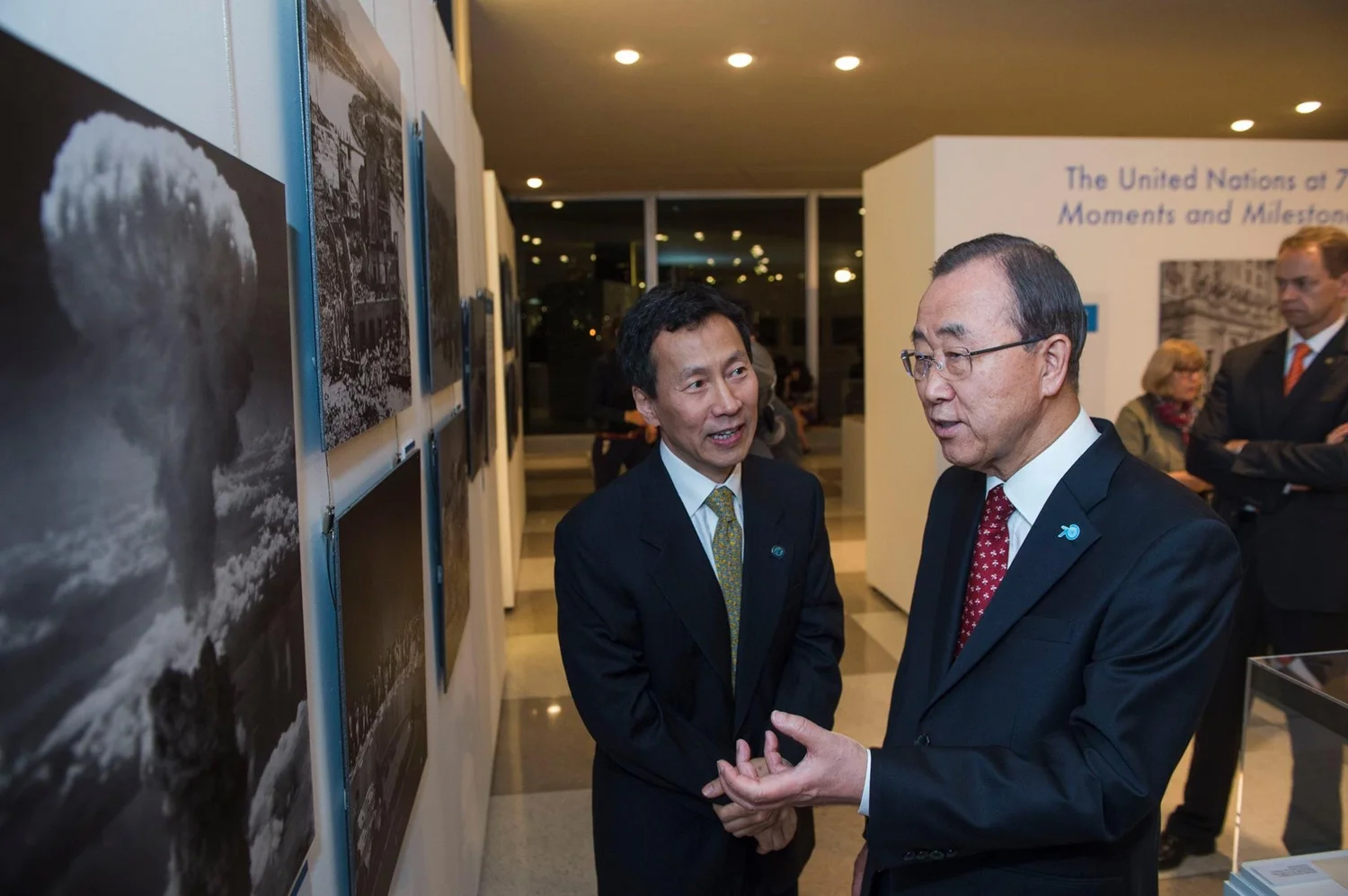 IPC moments viewing an exhibit at the United Nations